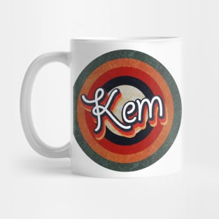 Retro Color Typography Faded Style Kem Mug